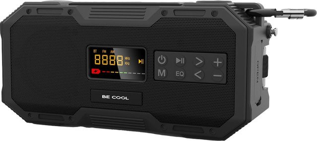 BE COOL Outdoor Notfallradio BC23KR587BT mit Bluetooth und Temperaturanzeige in Schwarz - Bild 1