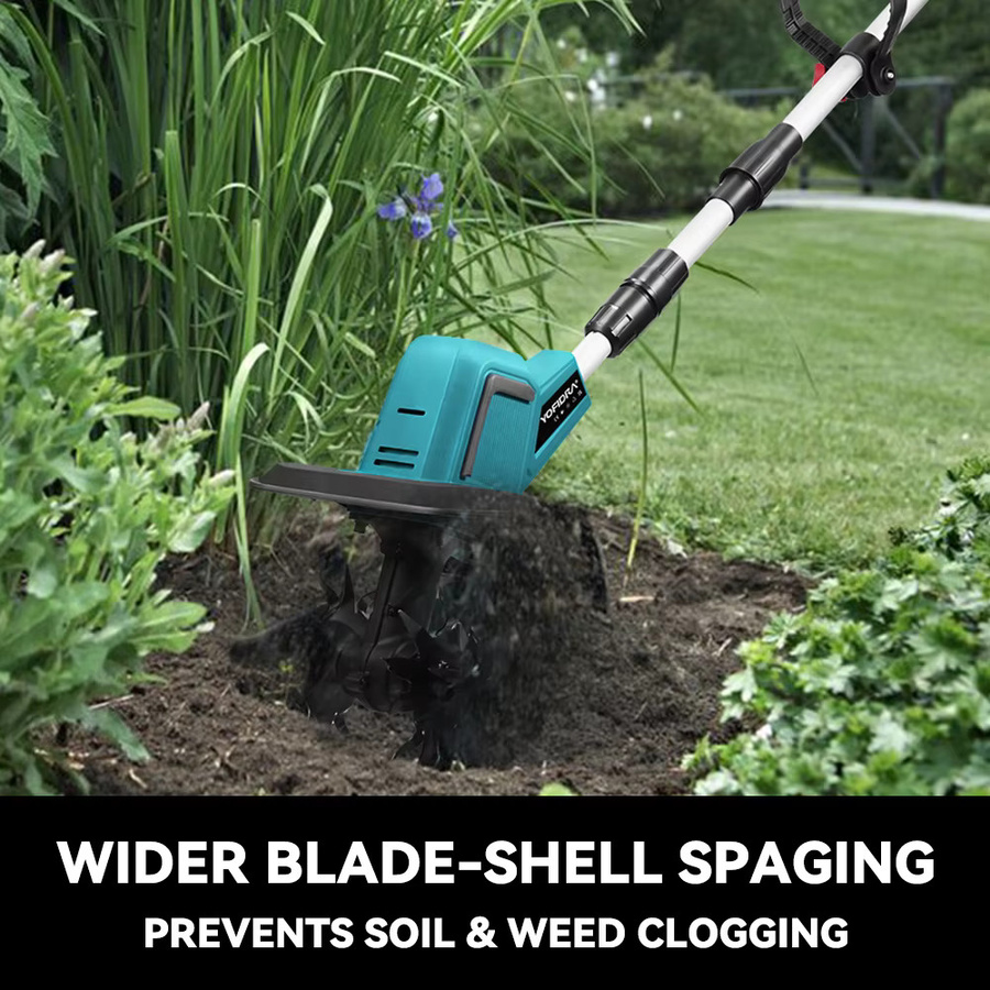 YOFIDRA Bürstenloser Elektrischer Gartenfräser 1500W Tragbarer Kabelloser Rasenmäher und Rasentrimmer in Türkis für Makita LXT Akku - Bild 3