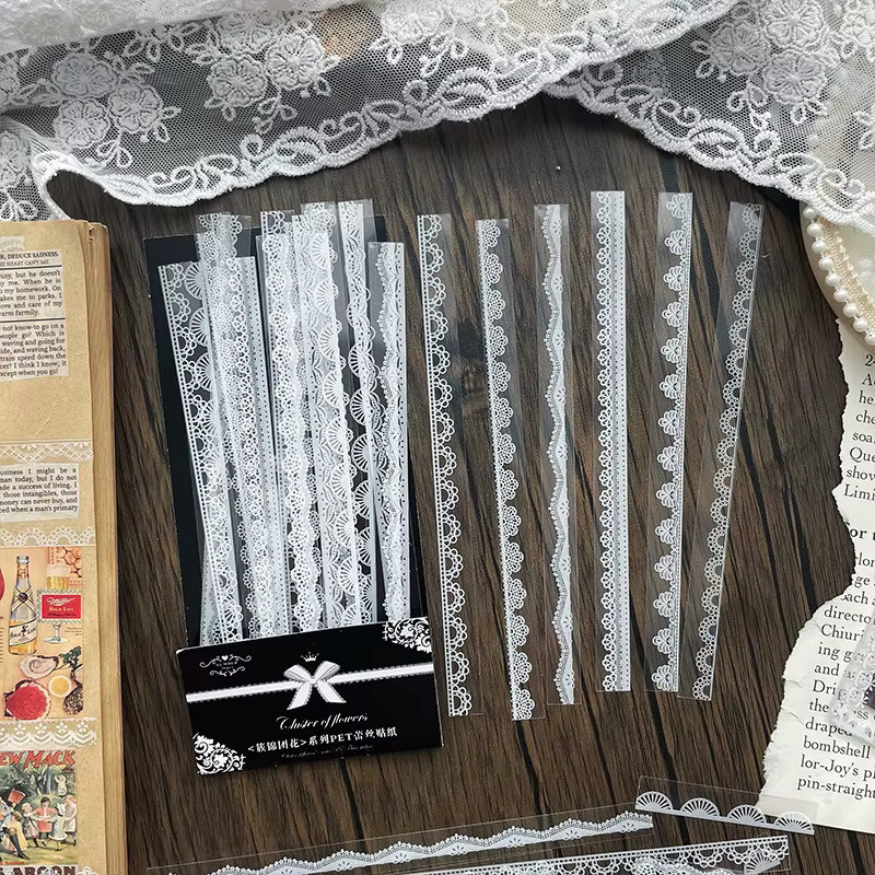 30 Stück Kreative Streifen Aufkleber in Weiß für DIY Scrapbooking, Tagebuch und Planner Dekoration - Bild 5
