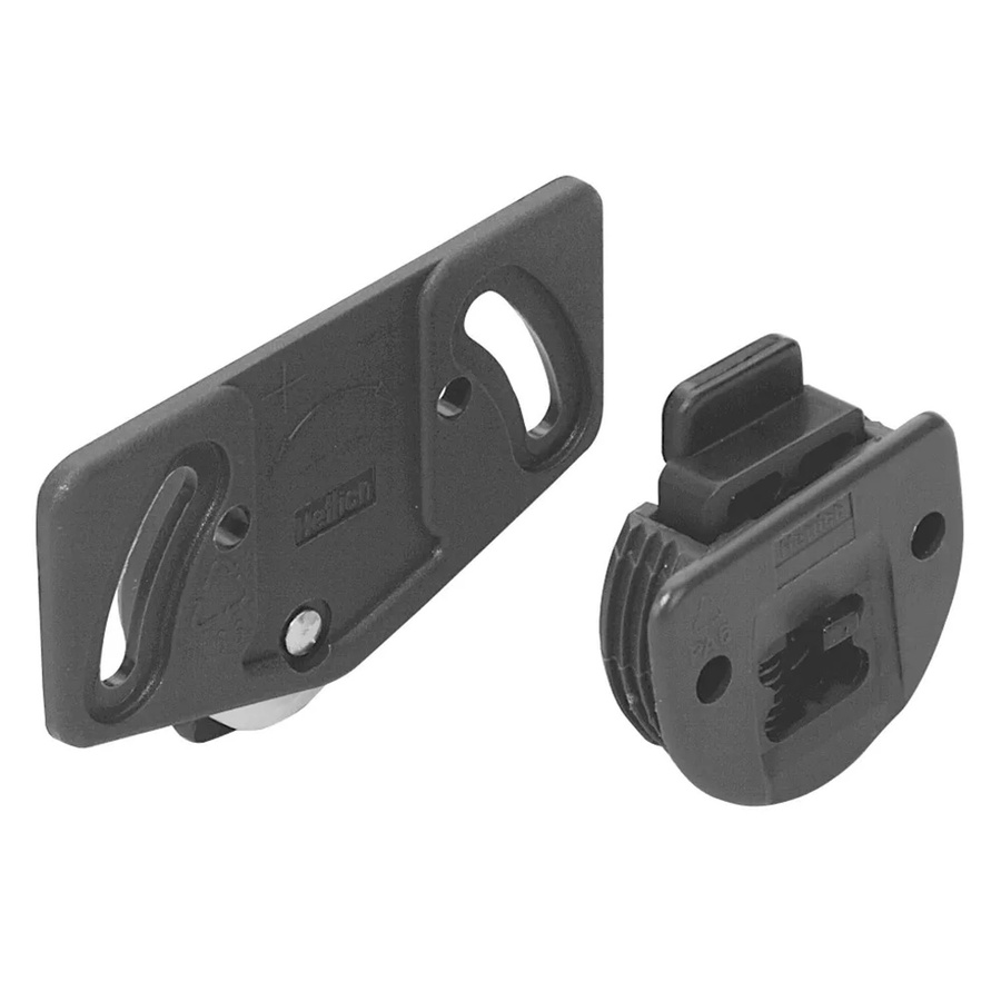 Hettich Montagesatz SlideLine 1plus für eine Tür aus Kunststoff in Braun - Bild 2