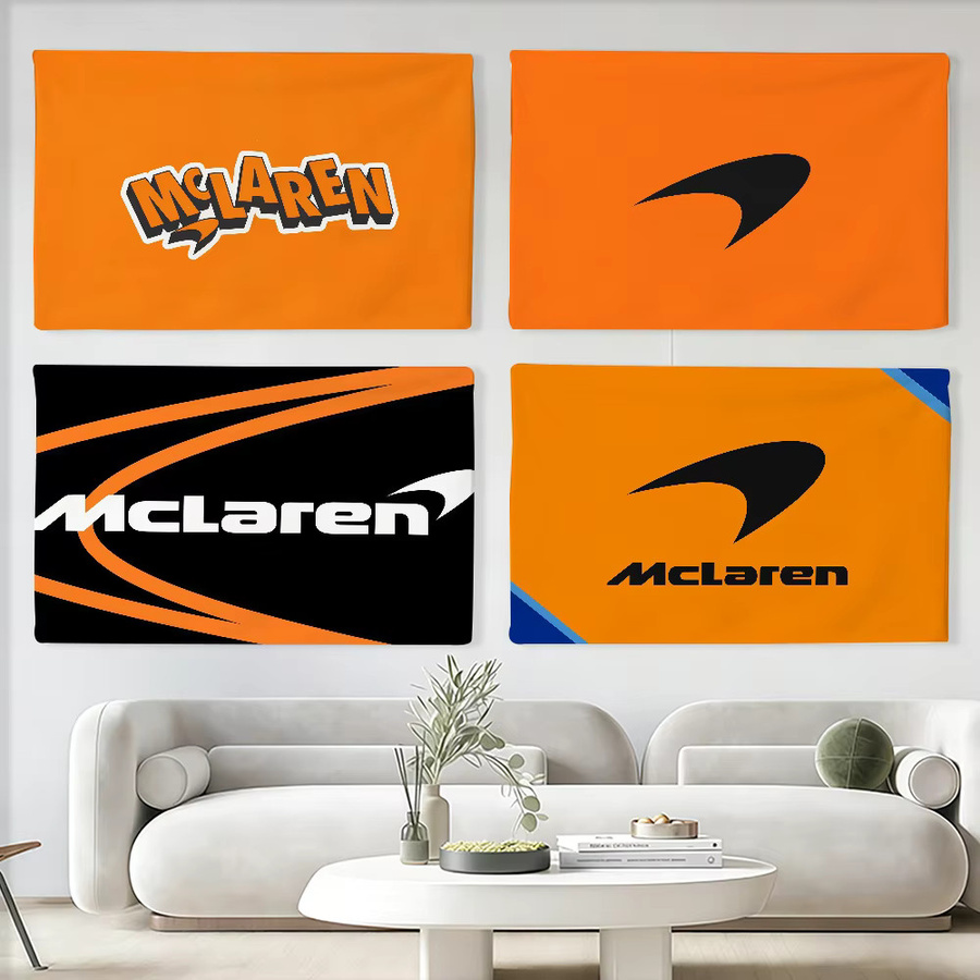 Warner Bros. McLaren S Banner mit Flaggen-Druck in Orange für Wandkunst und Dekoration - Bild 2