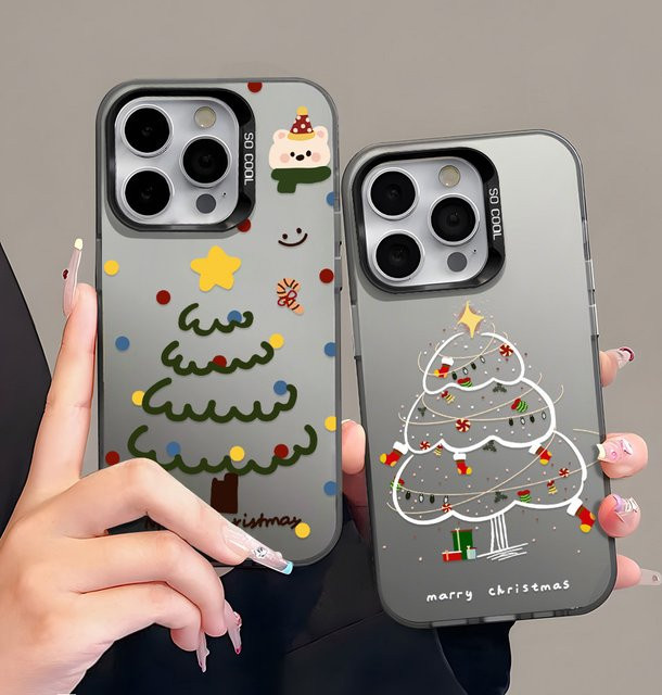 Samsung Handyhülle Weihnachten Baum Design für S25 Ultra S24 S23 FE S22 A56 5G A16 A55 A36 A15 A54 A53 A52 A35 A34 A33 Schutzhülle - Bild 1