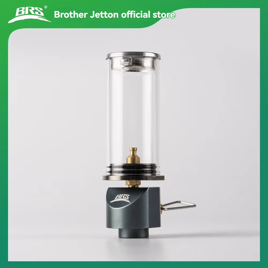 BRS BRS-55 Winddichte Gaskerzenlampe Tragbare Gaslaterne aus Metall in Silber - Bild 3