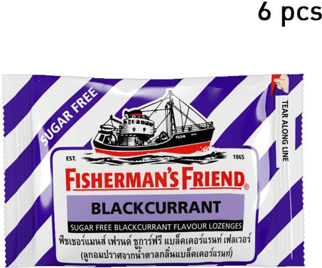 Fisherman's Friend Lutschtabletten Schwarzer Johannisbeergeschmack zuckerfrei 6 x 25 g - Bild 1