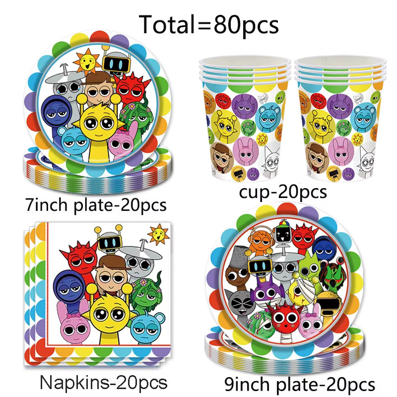 Disney Sprunkies Party-Set mit Ballons und Geschirr in Mehrfarbig für Kinder - Bild 2