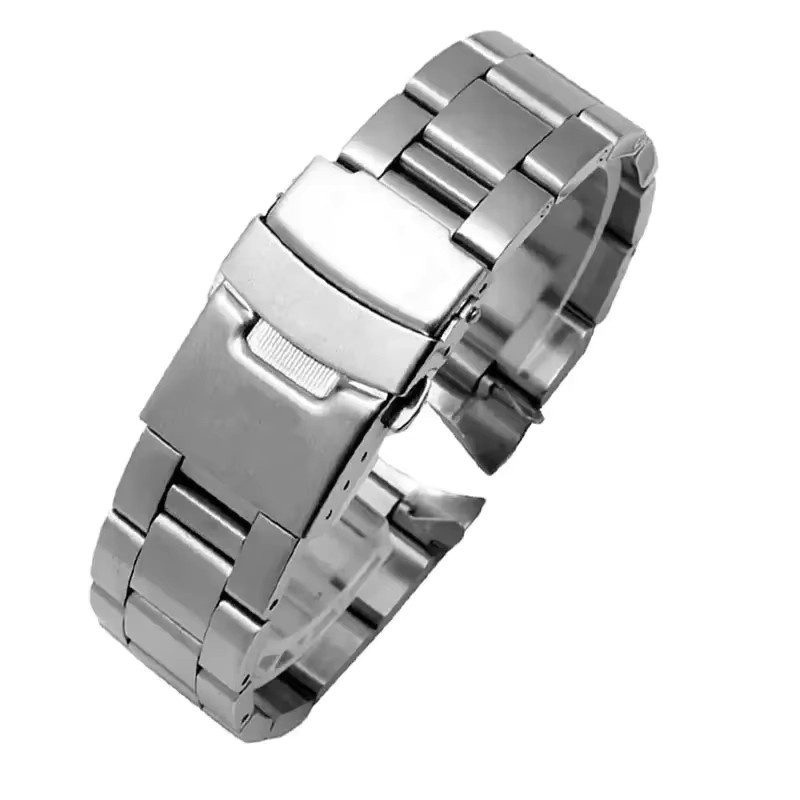 Aiss Uhrenarmband Edelstahl, Silber, Unisex, 20/22 mm - Bild 3