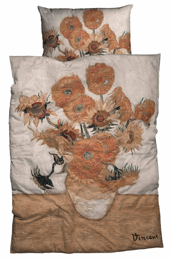Goebel Bettwäsche Sonnenblumen Mako-Satin Baumwolle Gelb B/H: 135 x 200 cm mit Kissenbezug 80 x 80 cm - Bild 1