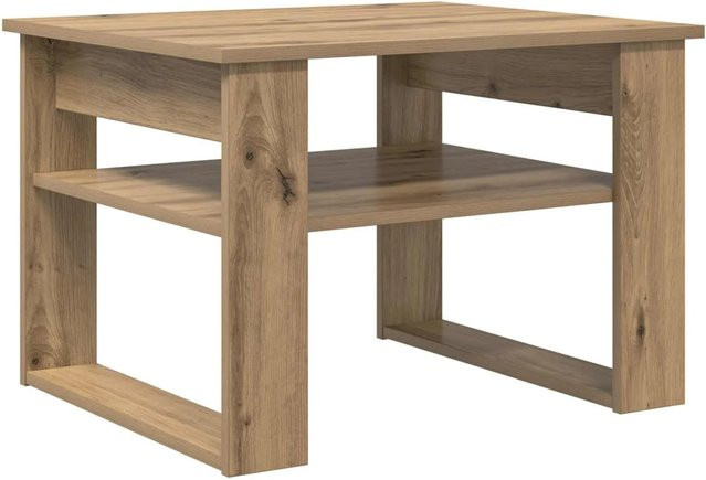 vidaXL Couchtisch Artisan-Eiche in Braun, moderner Couchtisch aus Holzwerkstoff, B/T/H: 64 x 54 x 44 cm - Bild 1