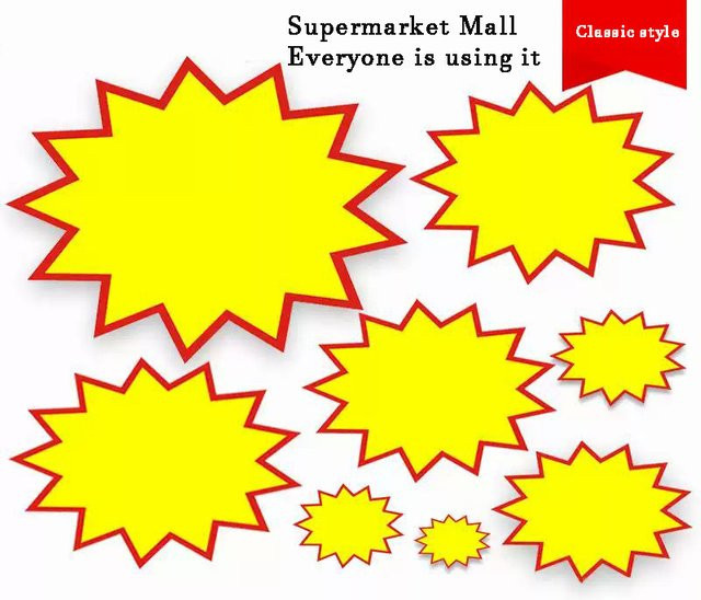 100 Stück löschbare Preisetiketten aus Papier in Gelb für Handel und Werbung - Bild 1