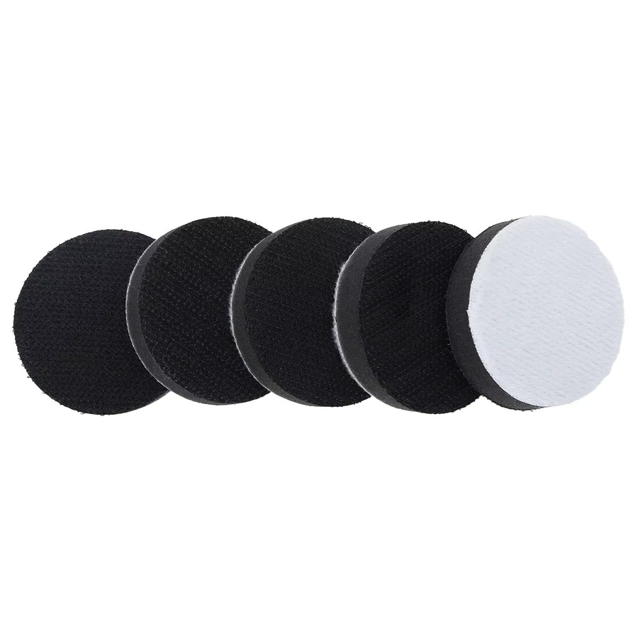 5er Set Vibratite Weiche Interface Pads Schwamm Kissen Puffer Stützteller mit Klettverschluss für Exzenterschleifer, Schwarz, Durchmesser: 50 mm und 75 mm - Bild 5