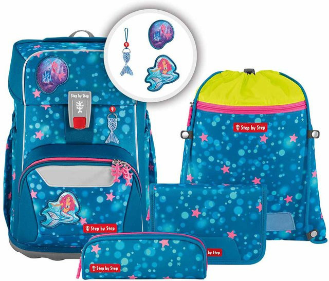 Step by Step GIANT Schulranzen 5-teiliges Set Mermaid Lola in Blau und Multicolour - Bild 1