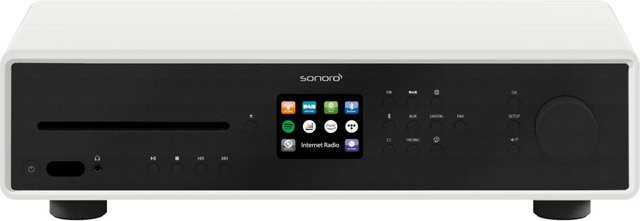 Sonoro CD-Receiver mit Internetradio in matt Weiß und Schwarz - Bild 1