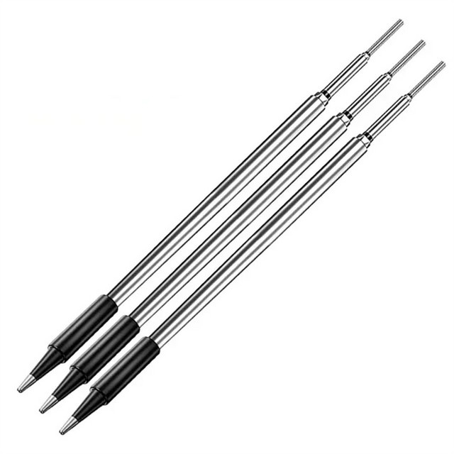 ABKY C210 Lötkolbenspitzen Set für USB 5V Batterie Lötkolben Rework Zubehör, Silber, 3 Stück - Bild 1