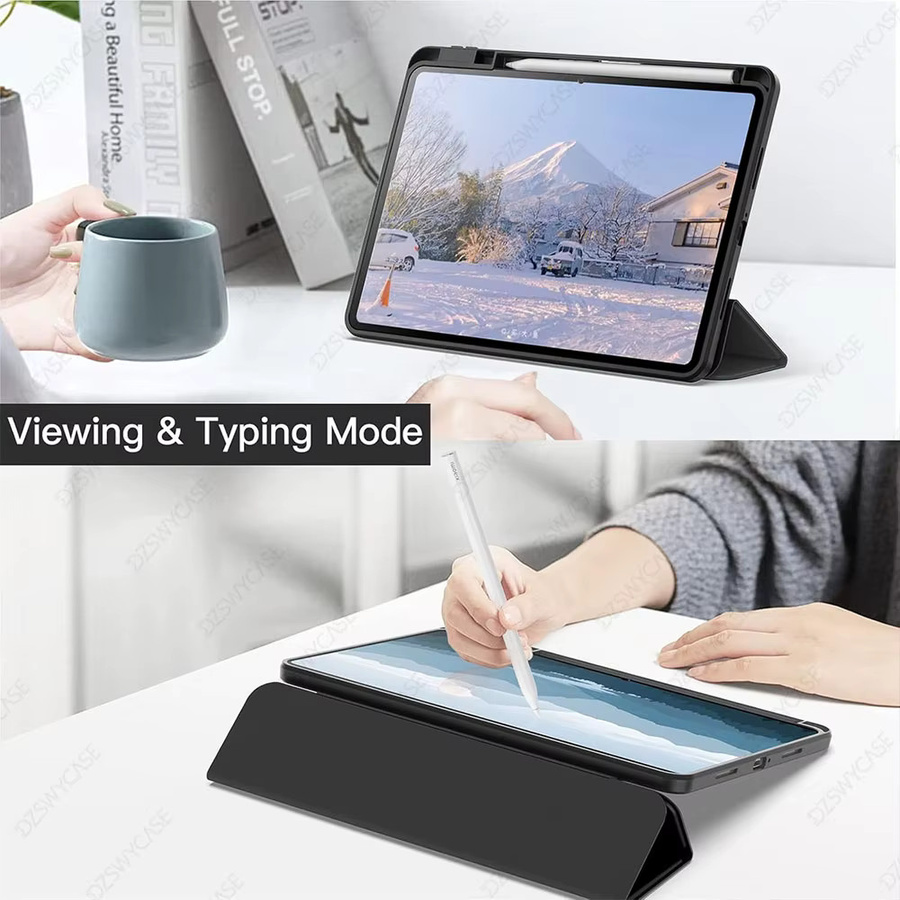 Stoßfeste Tablet-Hülle für Xiaomi Mi Pad 6 und Mi Pad 6 Pro (11 Zoll, Modell 2023) mit Stifthalter, Rückenständer und Auto Wake/Sleep Funktion in Pink oder Schwarz - Bild 4