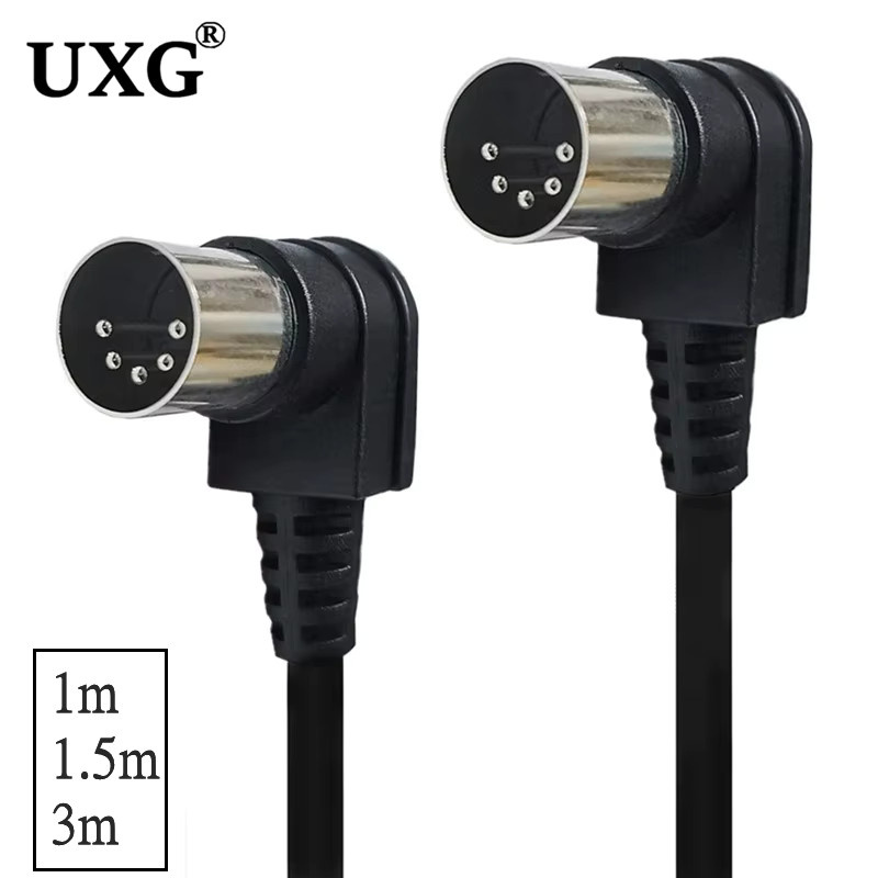 UXG MIDI DIN 5-Pin Stecker auf Stecker Audio Verlängerungskabel in Schwarz - Bild 4