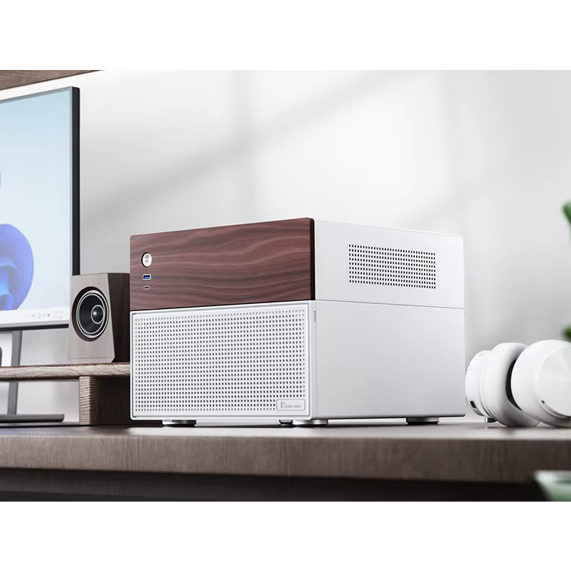 Jonsbo N4 Mini-NAS-Gehäuse in Schwarz für Micro-ATX-Motherboards mit Platz für 6 große und 2 kleine Festplatten - Bild 5