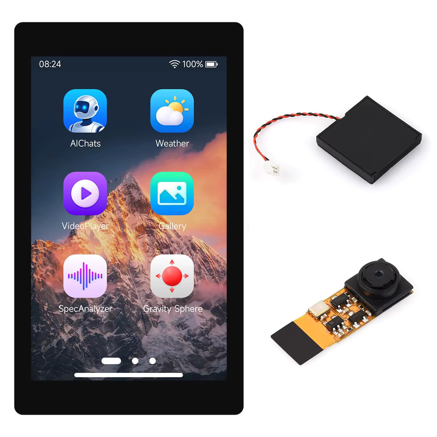 Waveshare ESP32-P4-WIFI6 Entwicklungsboard mit 4,3 Zoll Display, 480 x 800 Auflösung, 5-Punkt-Touch, integriertem Audio-Codec-Chip, Wi-Fi 6 und BLE 5 in Schwarz - Bild 3