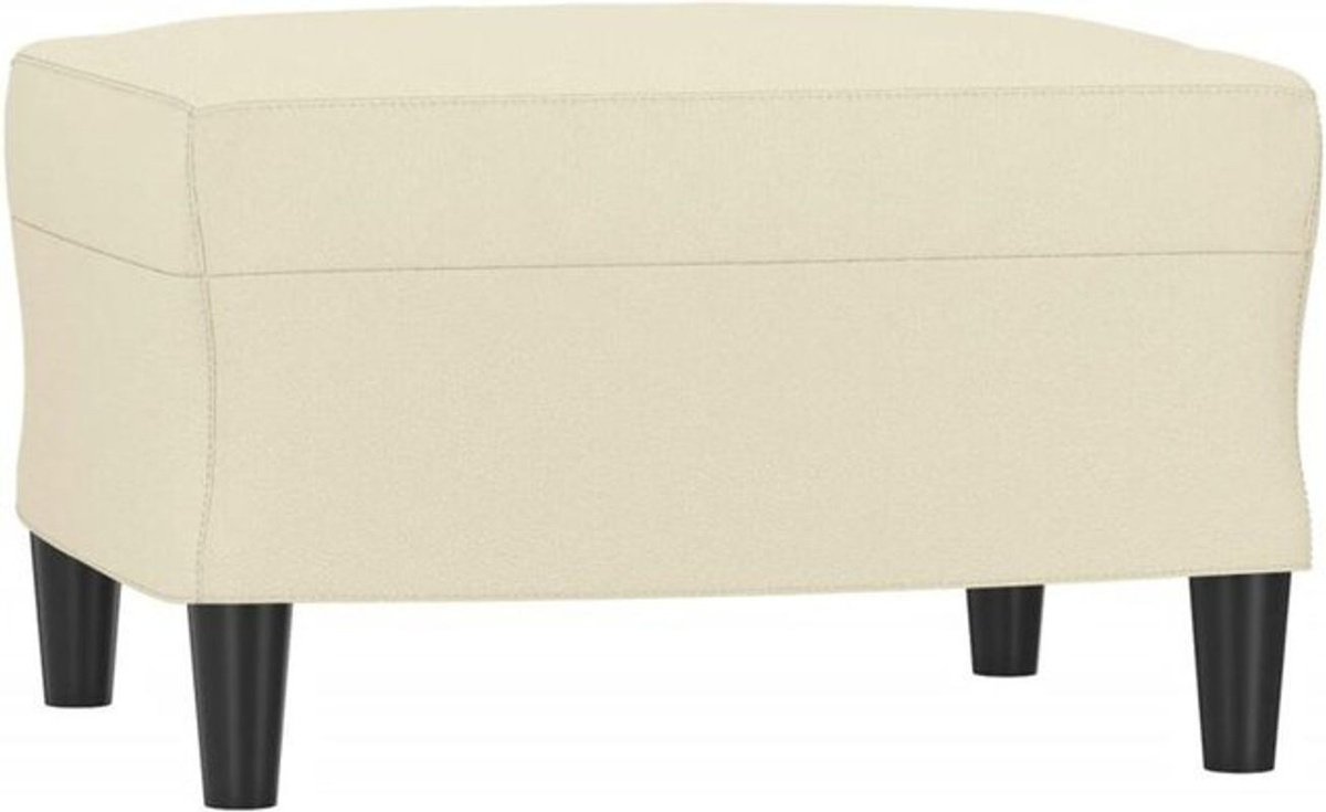 Modern Polsterhocker vidaxl aus Kunstleder in Beige B/T/H: 60 x 50 x 41 cm - Bild 1