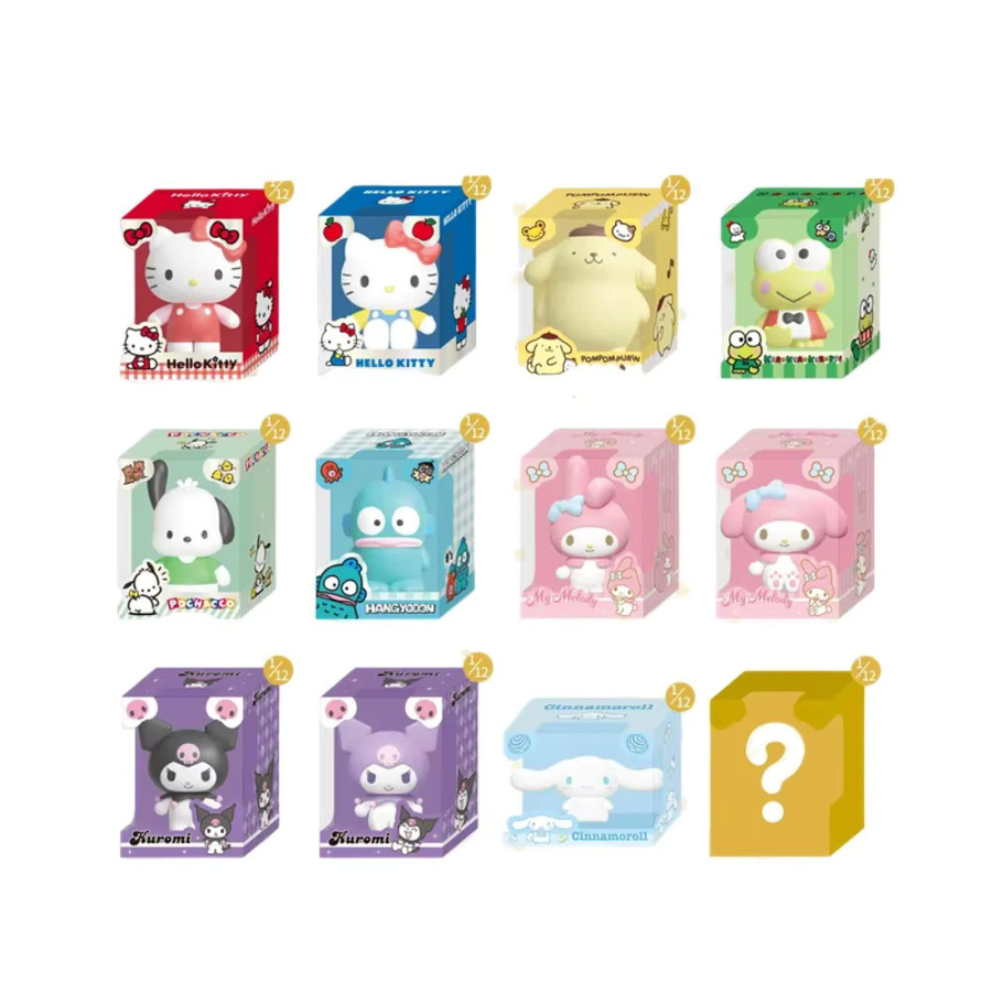 Sanrio Kuromi Hello Kitty Pochacco Cinnamoroll Melody Anime-Figur, Reiskorn-Puppe, Blindbox - Bild 2