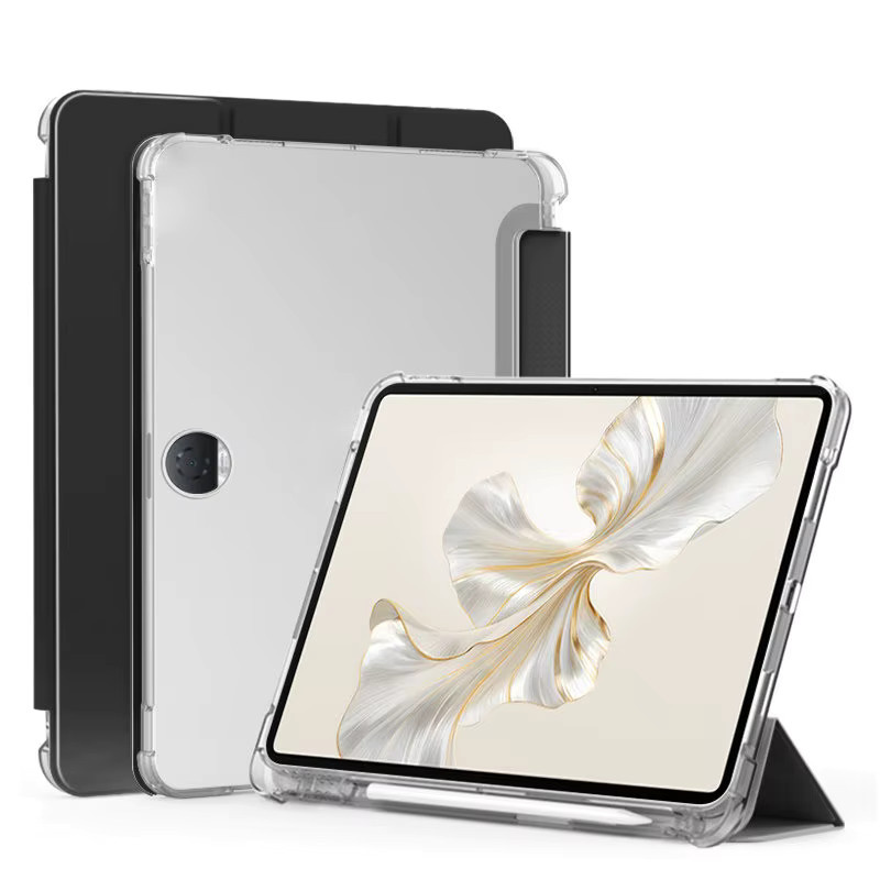 Magnetische faltbare Smart Cover Schutzhülle für Huawei Honor Pad 9 12,1 Zoll 2024 mit Stifthalter in Lavender Transparent - Bild 1