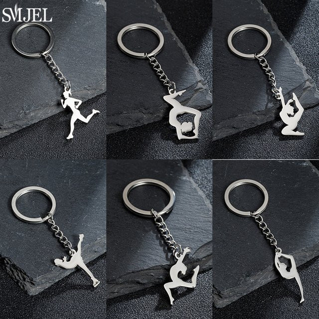 SMJEL Anhänger Laufende Mädchen, Edelstahl, Silber, Unisex - Bild 1