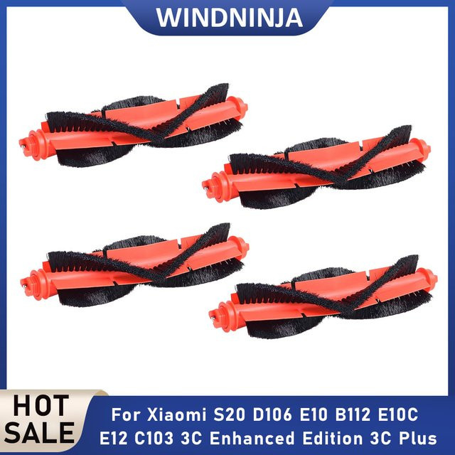 WINDNINJA Ersatz Walzenbürste für Xiaomi S20 D106 E10 B112 E10C E12 C103 3C Enhanced Edition 3C Plus Roboter-Staubsauger-Zubehör - Bild 1