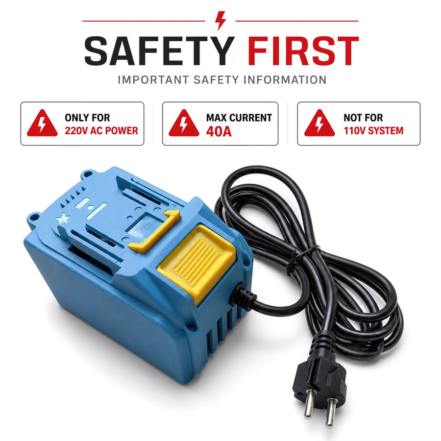 Makita 220V AC zu 20V DC Adapter für 18V Lithium-Batterie BL1830 Elektrowerkzeuge in Blau - Bild 5