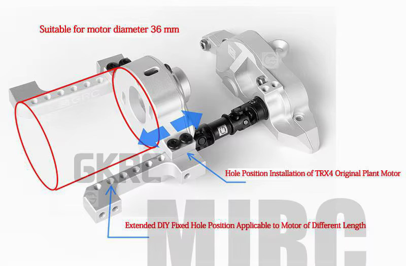 Traxxas Upgrade-Kit für den vorderen Motor und Getriebe, Zubehör, Metall - Bild 2