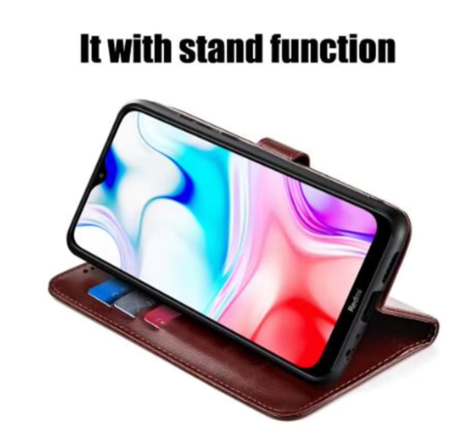 Flip Ledertasche für LG ThinQ 5G Modelle mit Kartenhalter in Rot - Bild 5