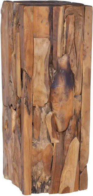 vidaXL Beistelltisch aus Teak-Massivholz in Braun, B/T/H: 30 x 30 x 80 cm - Bild 1