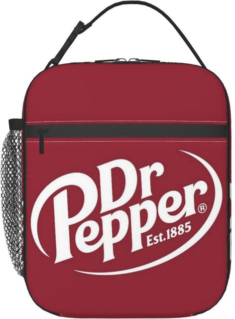 Dr Pepper Isoliertes Lunchpaket von Fancy Style Studio, Auslaufsichere Thermische Lunchbox für Damen und Kinder, Rot, One Size - Bild 1