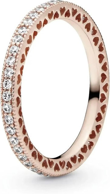 DR-Jewelry Ring 925 Silber, Zirkonia, Damen, Roségold - Bild 1