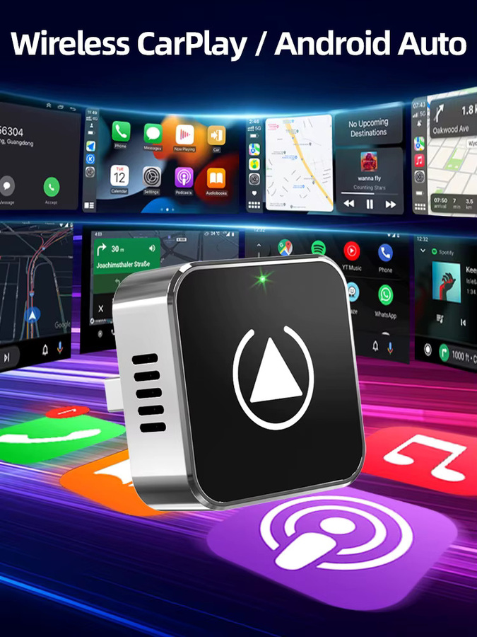 Grandnavi Drahtloser CarPlay und Android Auto Adapter USB Dongle Smart Mini Box in Schwarz für Ford, Benz, VW, Toyota, Nissan und Honda - Bild 7