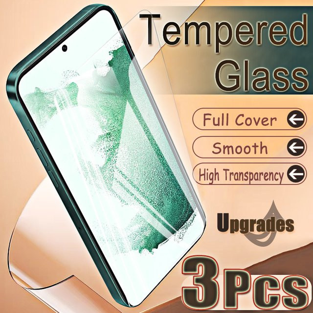 3-teiliges Upgrade Gehärtetes Glas Displayschutzfolie für Samsung Galaxy S22+ 5G, Transparent - Bild 1
