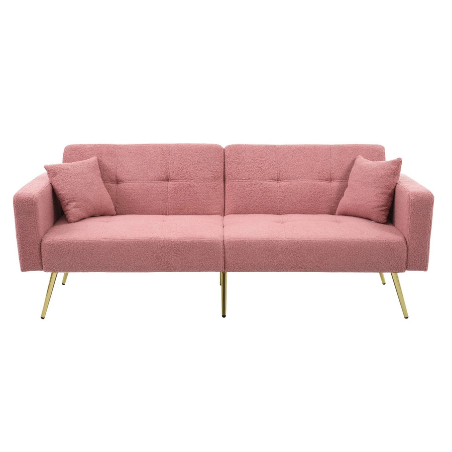Merax Schlafsofa mit Verstellbarer Winkel in Pink und Gold - Bild 2
