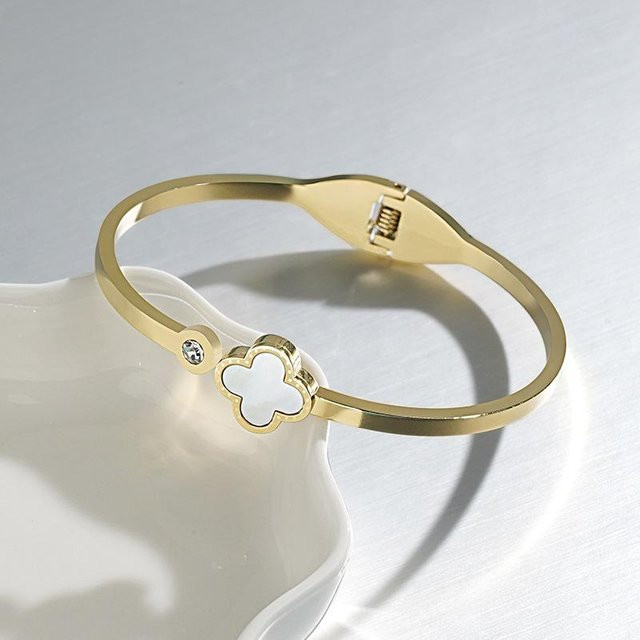 Huishan Armband, Titan, Gold, Weiß, Diamant, Zirkonia, Damen - Bild 1