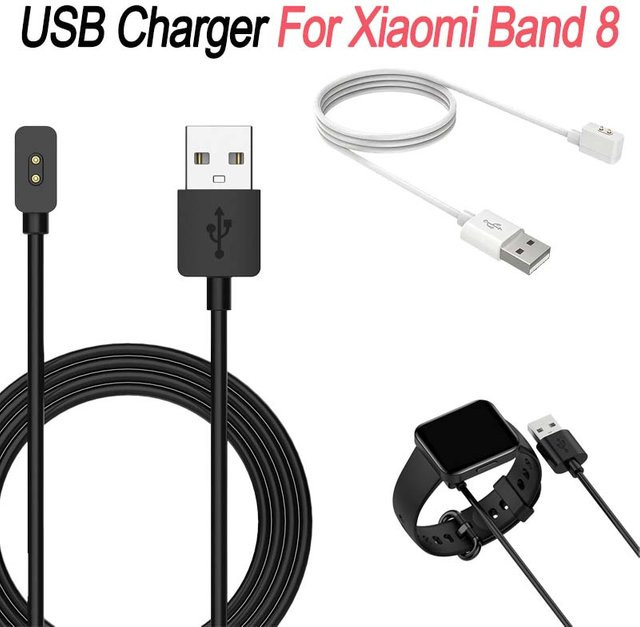 Magnetisches USB-Ladegerät für Xiaomi Mi Band 8/9, Redmi Watch 5 Lite und Redmi Band 2 in Schwarz oder Weiß - Bild 1