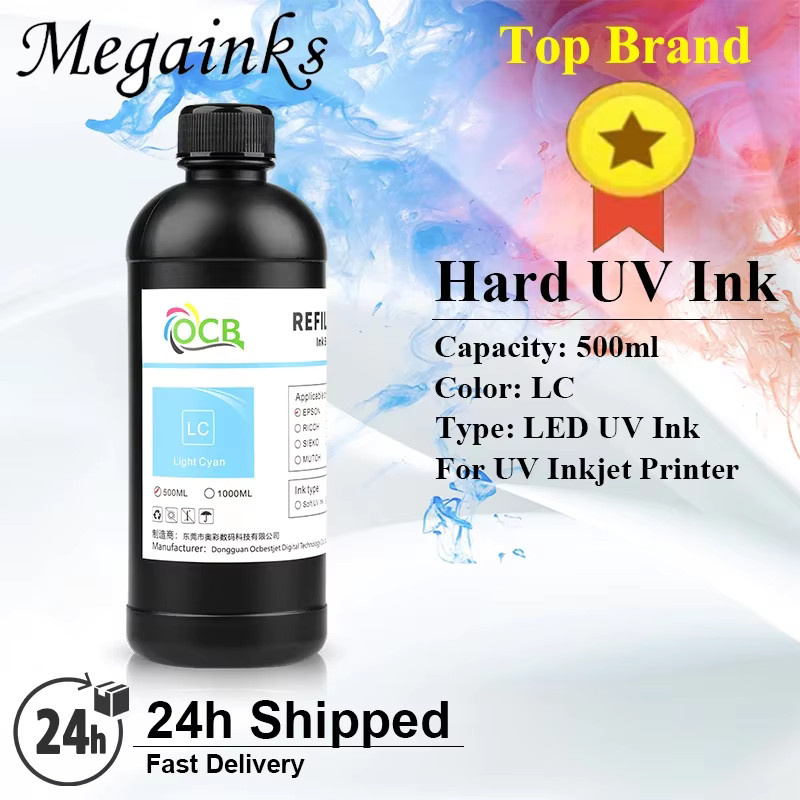 LED UV Tinte Blau für Epson Roland Mimaki Mutoh Druckköpfe, 500 ml - Bild 2