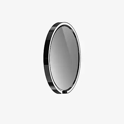 Occhio Mito Sfera Corda 40 LED Leuchtspiegel mit grau getöntem Glas, Kopf in Dark Chrome und schwarzem Kabel - Bild 1
