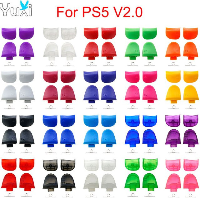 Yuxi BDM-020 v5.0 Controller Button Ersatzteil Set für PS5 V2 Gamepad mit L1 R1 L2 R2 Trigger Tasten und Federn in Blau - Bild 1