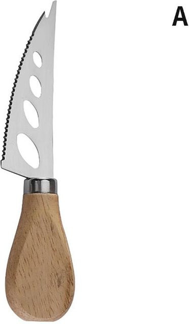 Houspace Käsemesser aus Edelstahl mit Bambusholz-Griff in Weiß und Silber - Bild 1