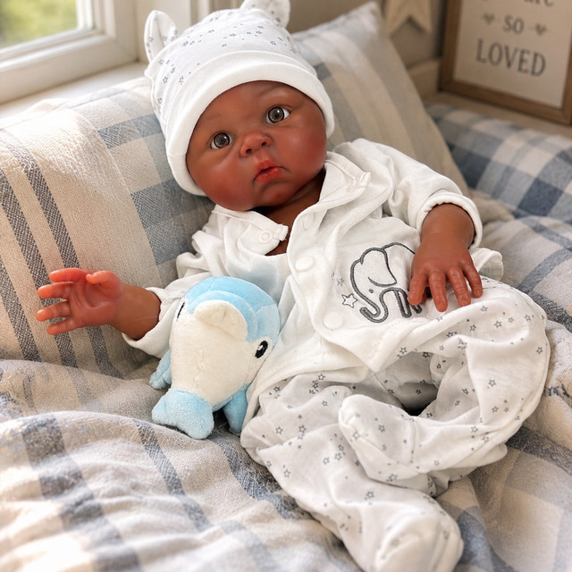 CatDoneca Silikon-Baby-Mädchenpuppe, Mädchenpuppe, 45 cm - Bild 1