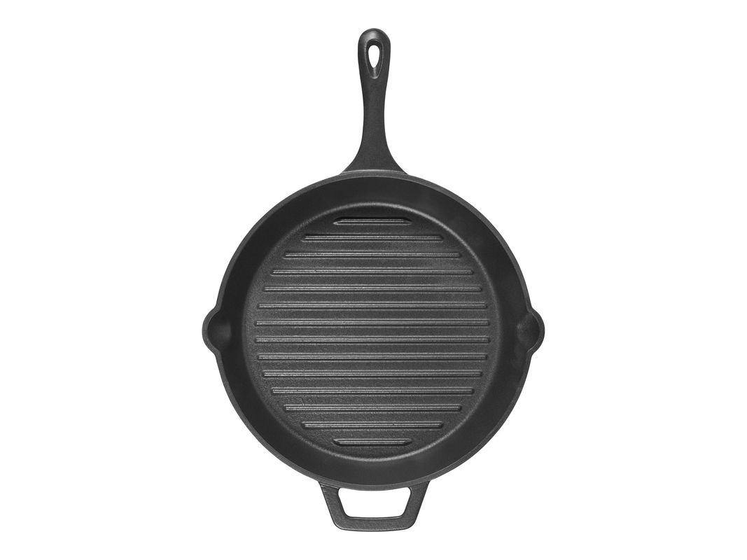 GRILLMEISTER Grillpfanne aus Gusseisen mit Riffelung, Durchmesser: 28 cm - Bild 2