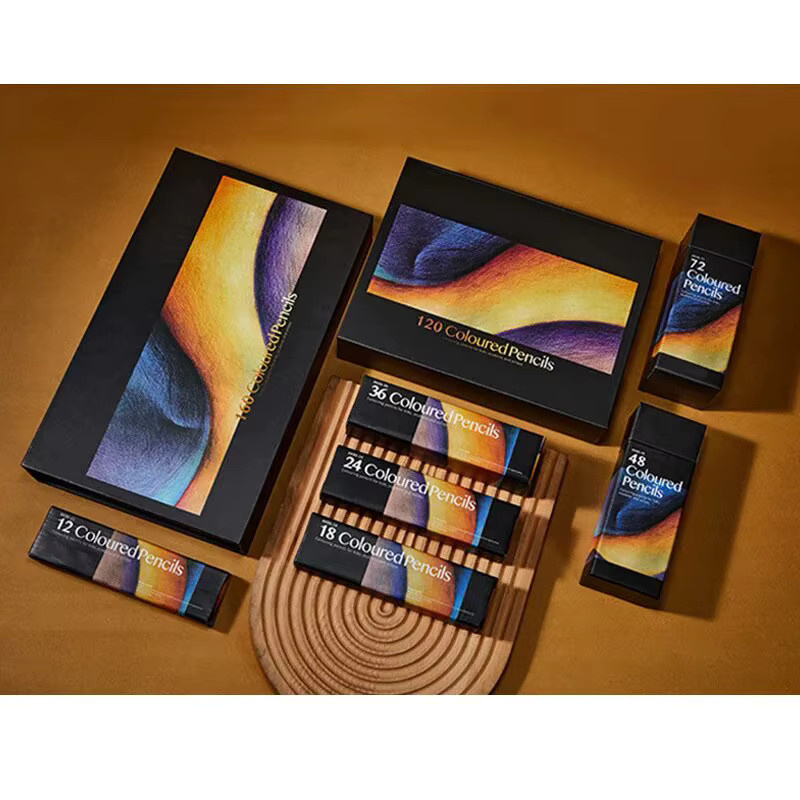 Buntes Buntstift Set mit Holzminen und Aufbewahrungsbox für Schule und Skizzen in 12 Farben - Bild 2