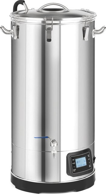 Klarstein Mundschenk 3XL Maischekessel Bierbrauanlage mit 3.000 W und 65 l Volumen in Silber aus Edelstahl - Bild 1