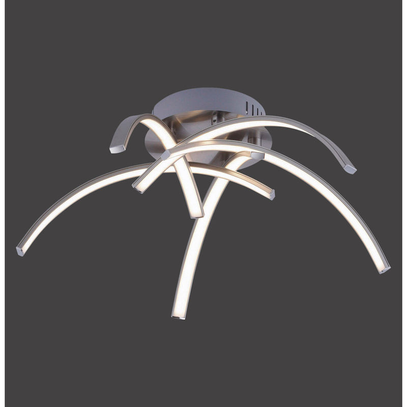Just Light LED-Deckenleuchte Valerie modern quadratisch in Chrom, H: 14 cm, B: 47 cm, T: 47 cm - Bild 3