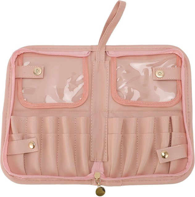 Make-up-Pinselhalter Tasche, beige, wasserabweisendes PU-Leder, 20 Fächer - Bild 1