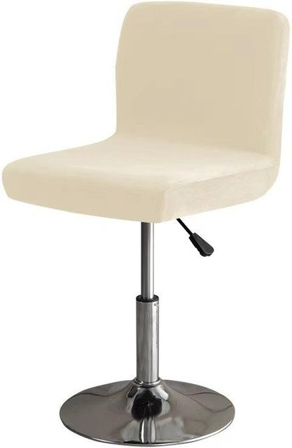 Yiran Furniture Barhockerbezug aus elastischem Samt in Beige, B/T/H: 20 x 18 x 2 cm - Bild 1