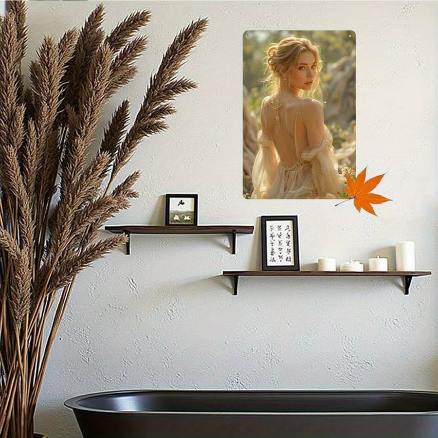 HELLOYOUNG Vintage Blechschild mit Frauenfigur als Retro-Wanddekoration, Mehrfarbig, B/H: 30 x 20 cm - Bild 3