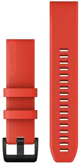 QuickFit Uhrenarmband Silikon, 22 mm, rot/schwarz, Unisex - Bild 1